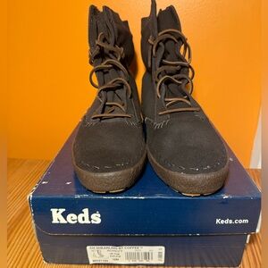 Keds Shearling Boots in Coffee Brown